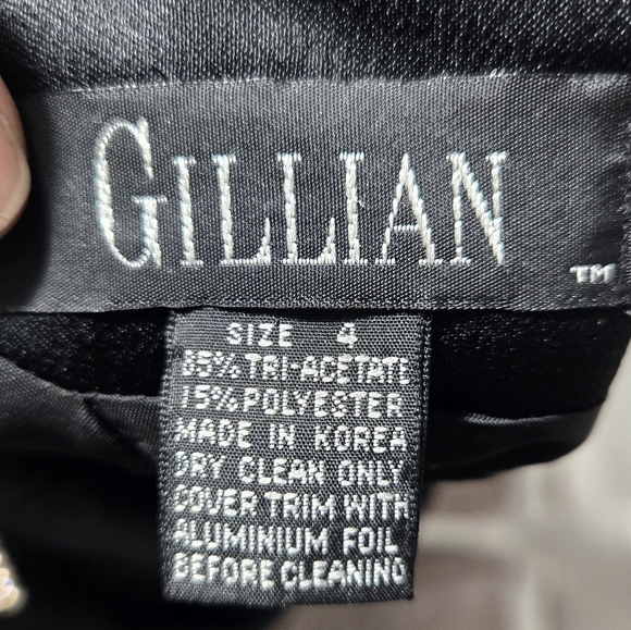 90's Vintage Gillian Women little Black Cocktail Dress 8 Backless Nordstrom Sz 4 - Picture 3 of 9